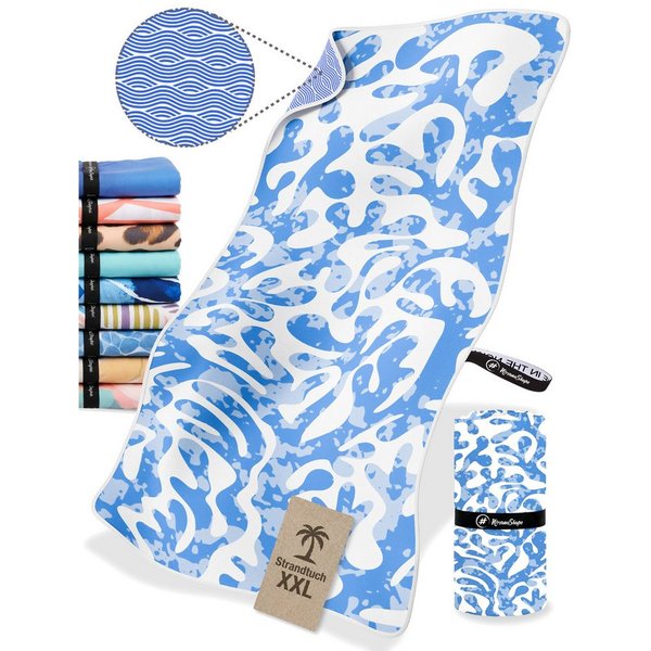 NirvanaShape Strandtuch Reise Handtuch Strandtuch XXL - Strandhandtuch, Mikrofaser Badetuch