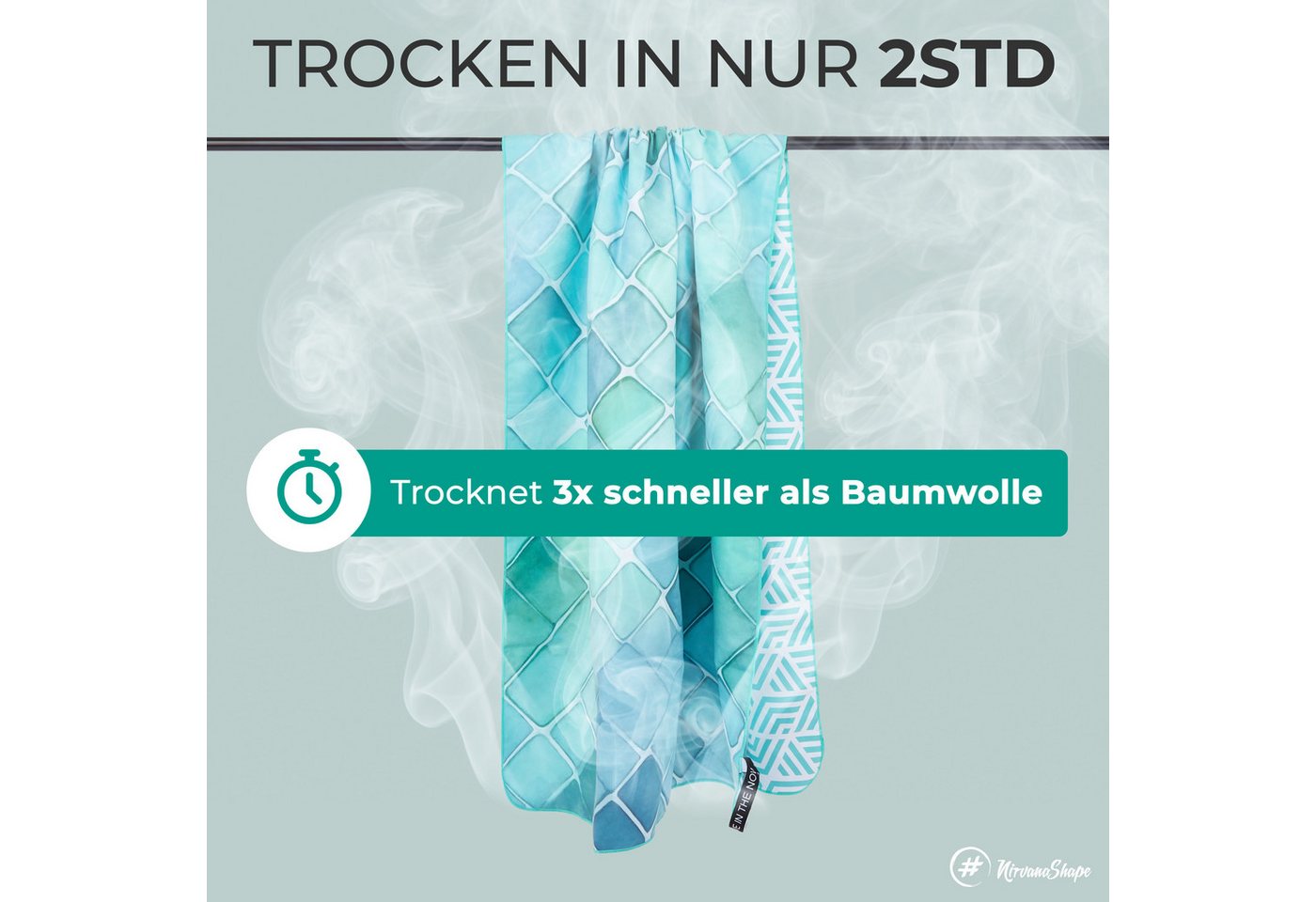NirvanaShape Strandtuch Reise Handtuch Strandtuch XXL - Strandhandtuch, Mikrofaser Badetuch – Bild 5 von 5