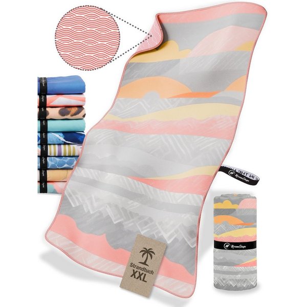 NirvanaShape Strandtuch Reise Handtuch Strandtuch XXL - Strandhandtuch, Mikrofaser Badetuch