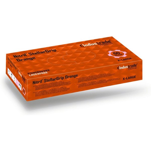 MediTrade Nitril-Handschuhe Meditrade - Einmalhandschuhe - Nitril StellarGrip orange (50-St)