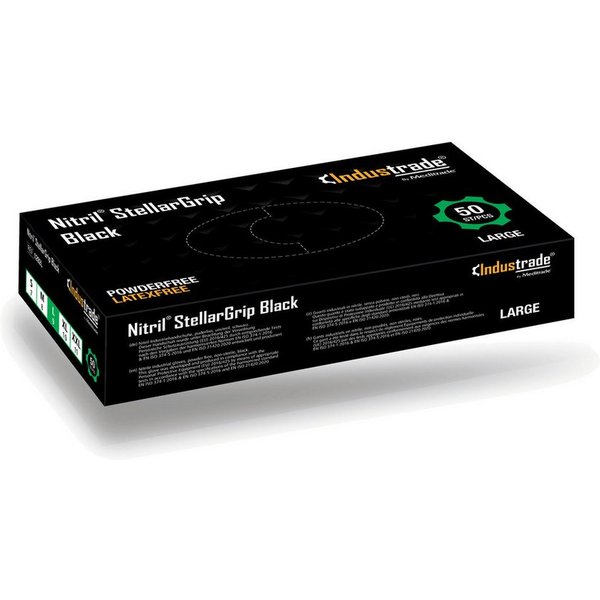 MediTrade Nitril-Handschuhe Meditrade Nitril StellarGrip black - Nitril-Untersuchungshandschuhe