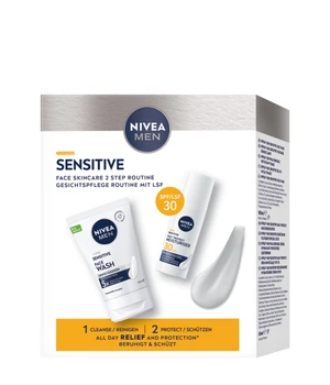 NIVEA MEN Sensitive Routine Set Waschgel & Schützende Pflege LSF30 Gesichtspflegeset · 1 Stk