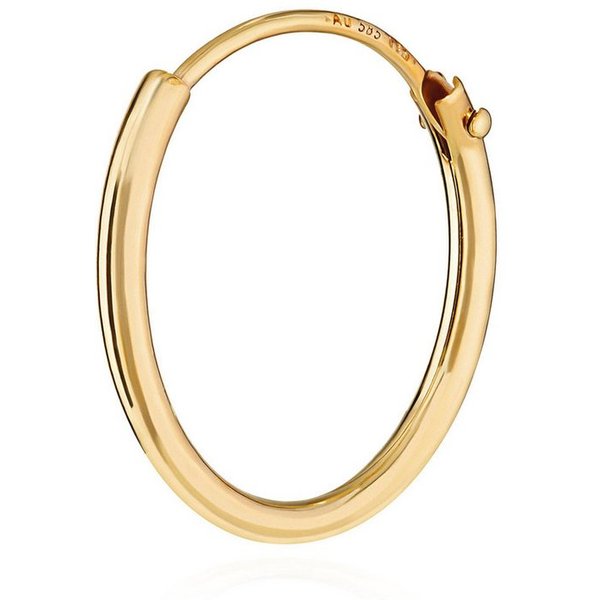 NKlaus Single-Creole 585 Echt Gold Einzel Herren Creole Ohrring Ohrschm