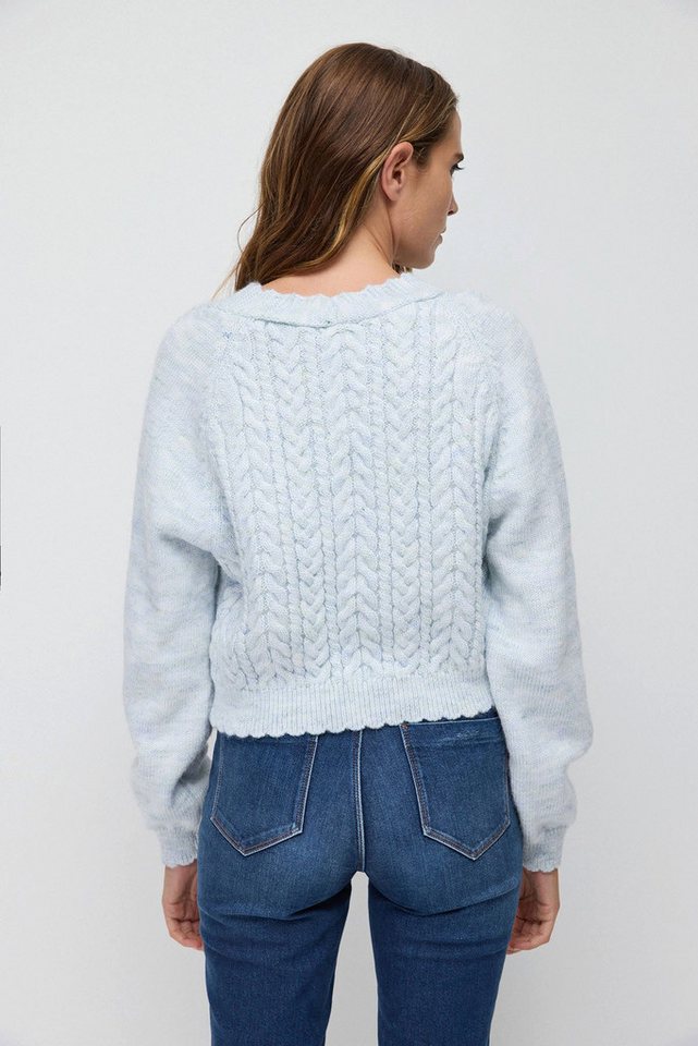 No Matter What Blusenjacke Strickcardigan mit Steinverzierungen und Knöpfen – Bild 5 von 5