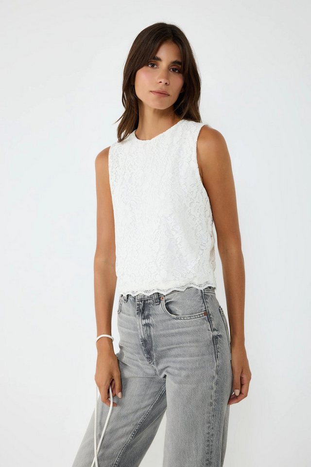 No Matter What Blusentop Ärmellose Bluse mit Spitzenstickerei – Bild 3 von 5