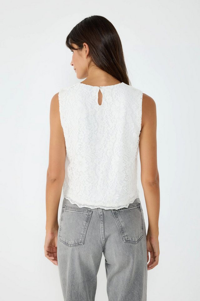 No Matter What Blusentop Ärmellose Bluse mit Spitzenstickerei – Bild 5 von 5