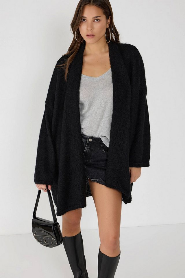 No Matter What Blusentop Basic-Bluse mit weitem Ausschnitt und langen Ärmeln – Bild 2 von 5
