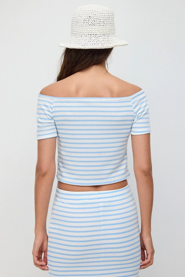 No Matter What Crop-Top Gestreifte Crop-Bluse – Bild 4 von 5