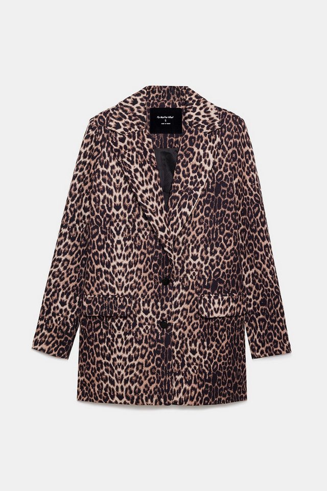 No Matter What Jeansjacke Blazer mit Leopardenmuster – Bild 2 von 4