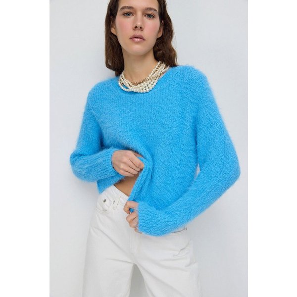 No Matter What Sweater Crop-Pullover mit Rundhalsausschnitt