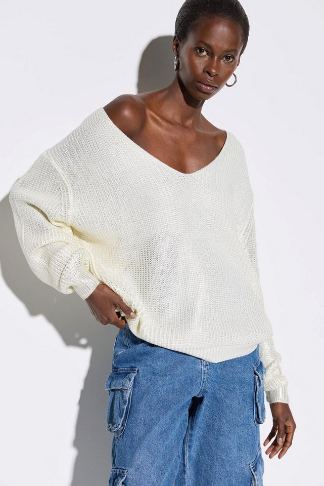 No Matter What Sweater Strickpullover mit V-Ausschnitt – Bild 2 von 4