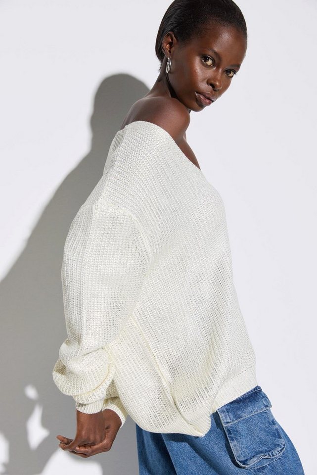 No Matter What Sweater Strickpullover mit V-Ausschnitt – Bild 3 von 4