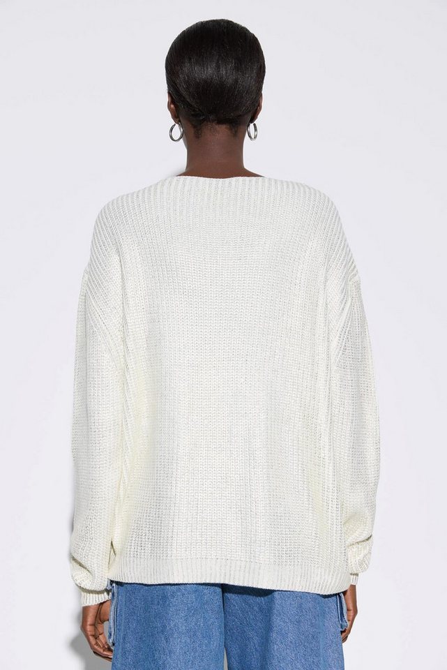 No Matter What Sweater Strickpullover mit V-Ausschnitt – Bild 4 von 4