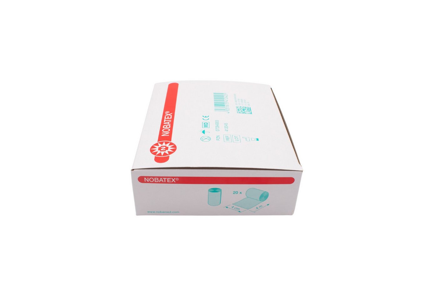 Nobamed Fixierpflaster Nobatex Fixierbinden, weiße Mullbinden, elastisch, 20 Stück – Bild 3 von 5