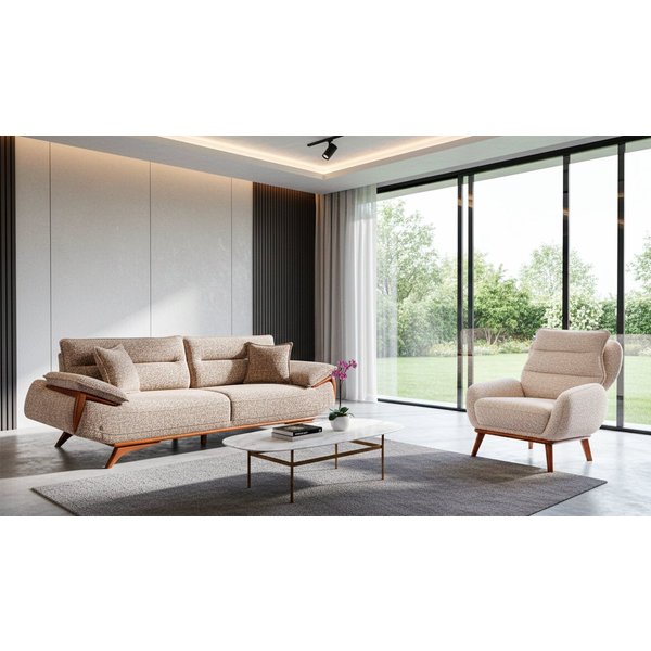 Nobelaa Sofa Sitzgruppe/Sofa Set - Wohnzimmergarnitur "Rosamora" 3+3+1