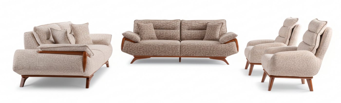 Nobelaa Sofa Sitzgruppe/Sofa Set - Wohnzimmergarnitur "Rosamora" 3+3+1 – Bild 2 von 5