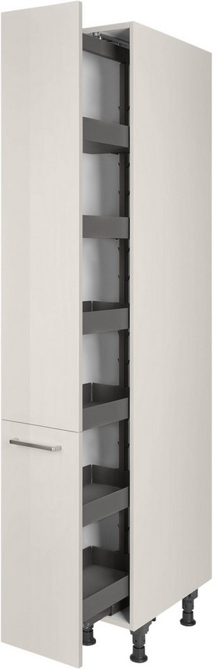 nobilia® Apothekerschrank "Flash", mit 5 Einhängekörben, Breite 30 cm, Höhe 216,6 cm, vormontiert, Ein- und Auszugsdämpfung SoftStoppPro – Bild 2 von 5