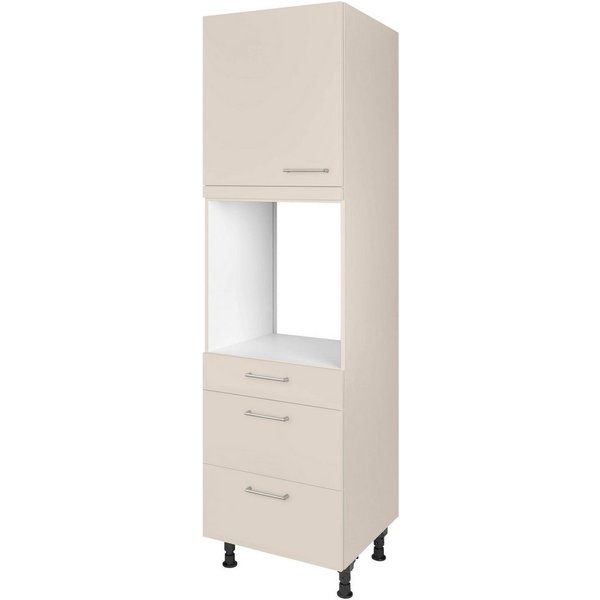 nobilia® Backofenumbauschrank "Laser", Ausrichtung wählbar, mit Schublade und zwei Auszügen und einer Tür, vormontiert, Breite/Höhe: 60/216,6 cm