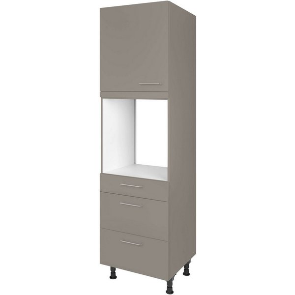 nobilia® Backofenumbauschrank "Laser", Ausrichtung wählbar, mit Schublade und zwei Auszügen und einer Tür, vormontiert, Breite/Höhe: 60/216,6 cm