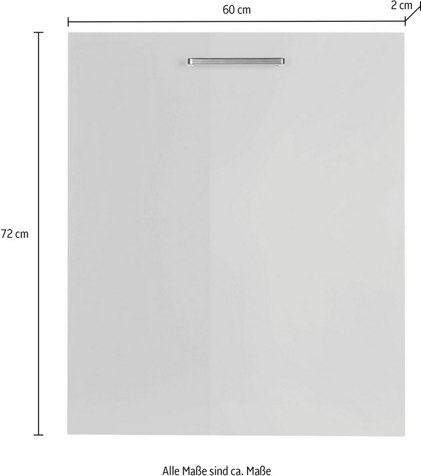 nobilia® Frontblende "Flash", durchgehende Türfront für vollintegrierte Geschirrspüler, in den Breiten Breiten 45 und 60 cm – Bild 3 von 3