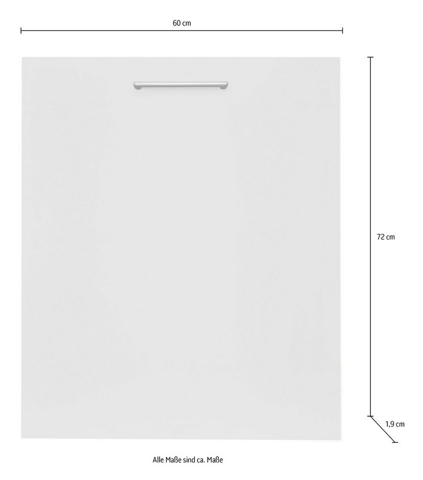nobilia® Frontblende "Laser", durchgehende Türfront für vollintegrierte Geschirrspüler, in den Breiten Breiten 45 und 60 cm – Bild 3 von 3
