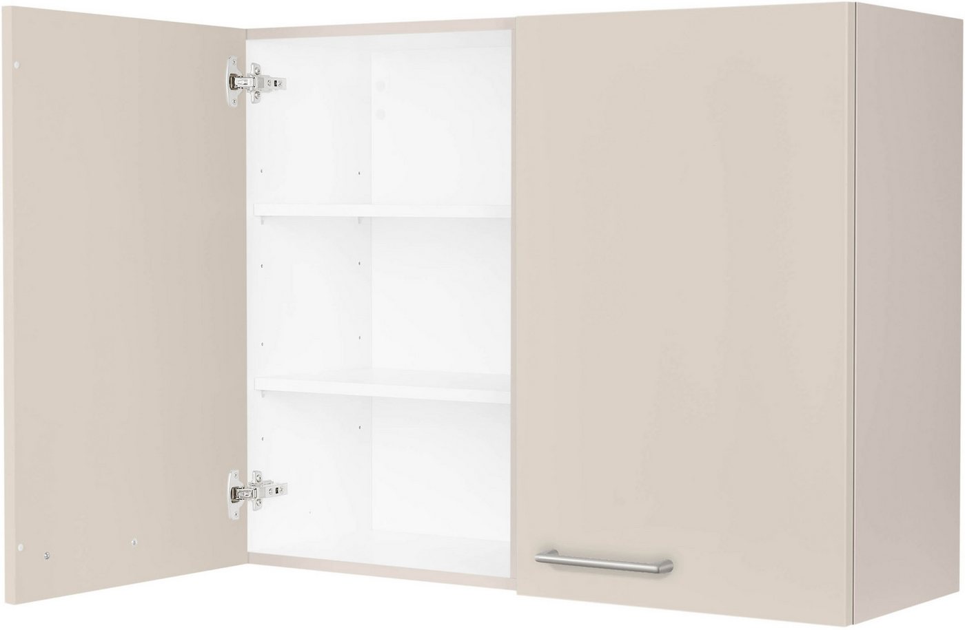 nobilia® Hängeschrank "Laser", vormontiert, mit zwei Einlegeböden, Breite 90 cm – Bild 2 von 5