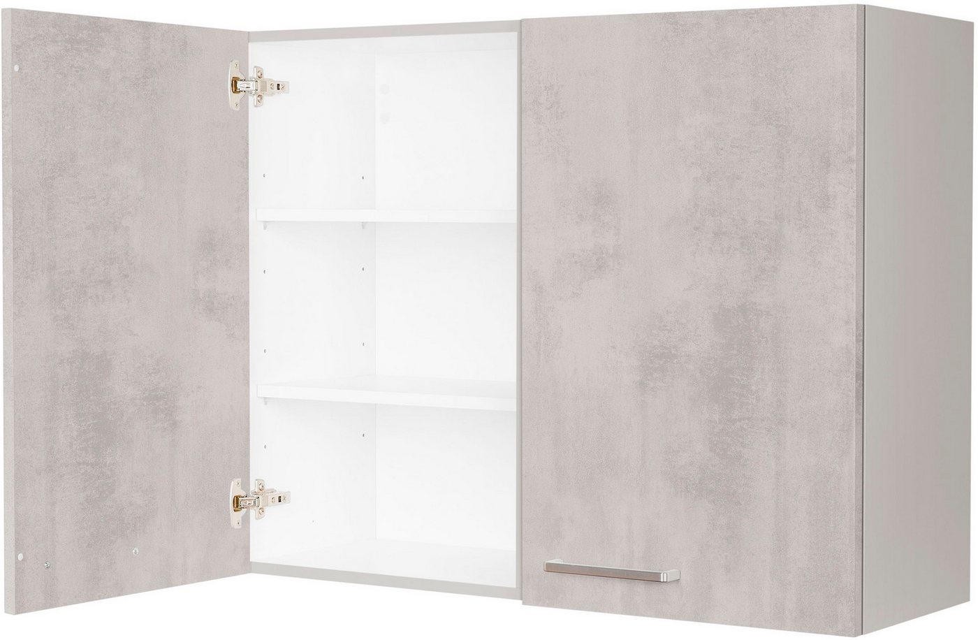 nobilia® Hängeschrank "Riva", vormontiert, mit zwei Einlegeböden, Breite 90 cm – Bild 2 von 5