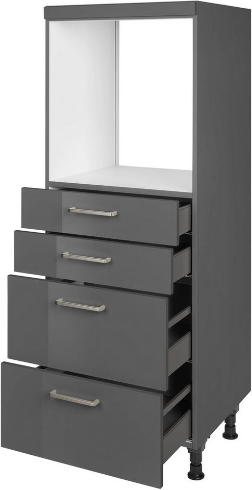 nobilia® Herdumbauschrank "Flash", mit Schubkästen und Auszügen, vormontiert, Breite/Höhe: 60/167,8 cm – Bild 2 von 5