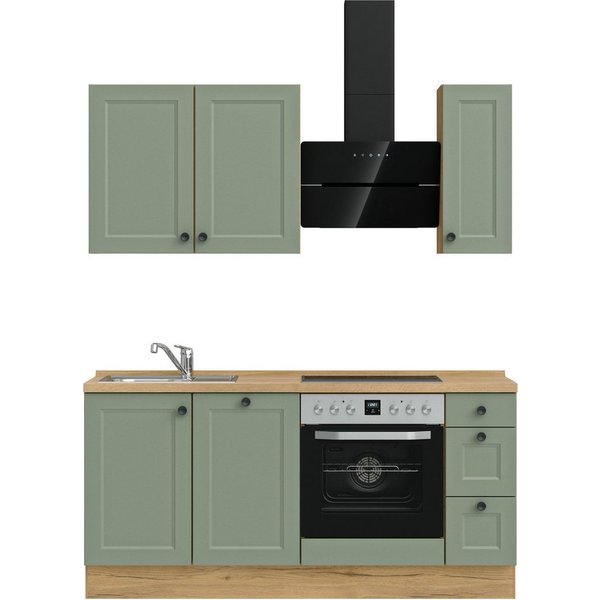 nobilia® Küchenzeile "Cascada II", NEU: individuell anpassbar mit gratis Profi-Beratung, vormontiert, Breite 180 cm, Ausrichtung wählbar, wahlw. mit E-Geräten