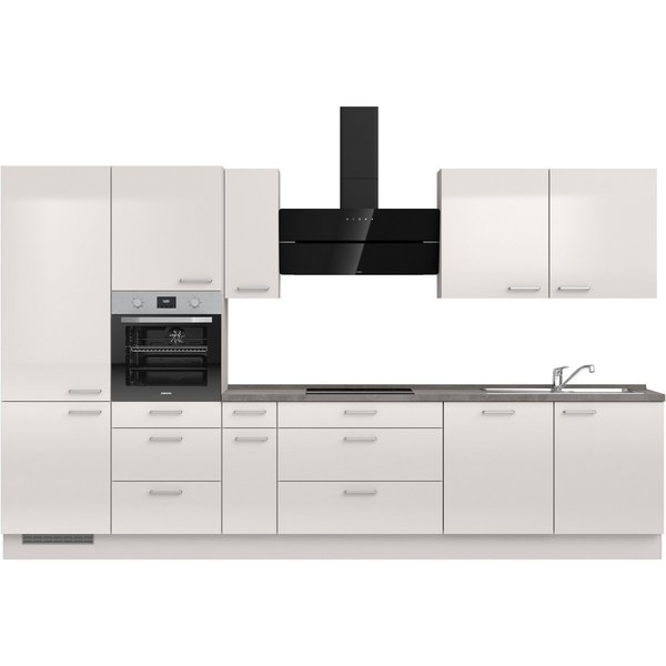 nobilia® Küchenzeile "Flash II", NEU: individuell anpassbar mit gratis Profi-Beratung, vormontiert, Breite 360 cm, Ausrichtung wählbar, wahlw. mit E-Geräten