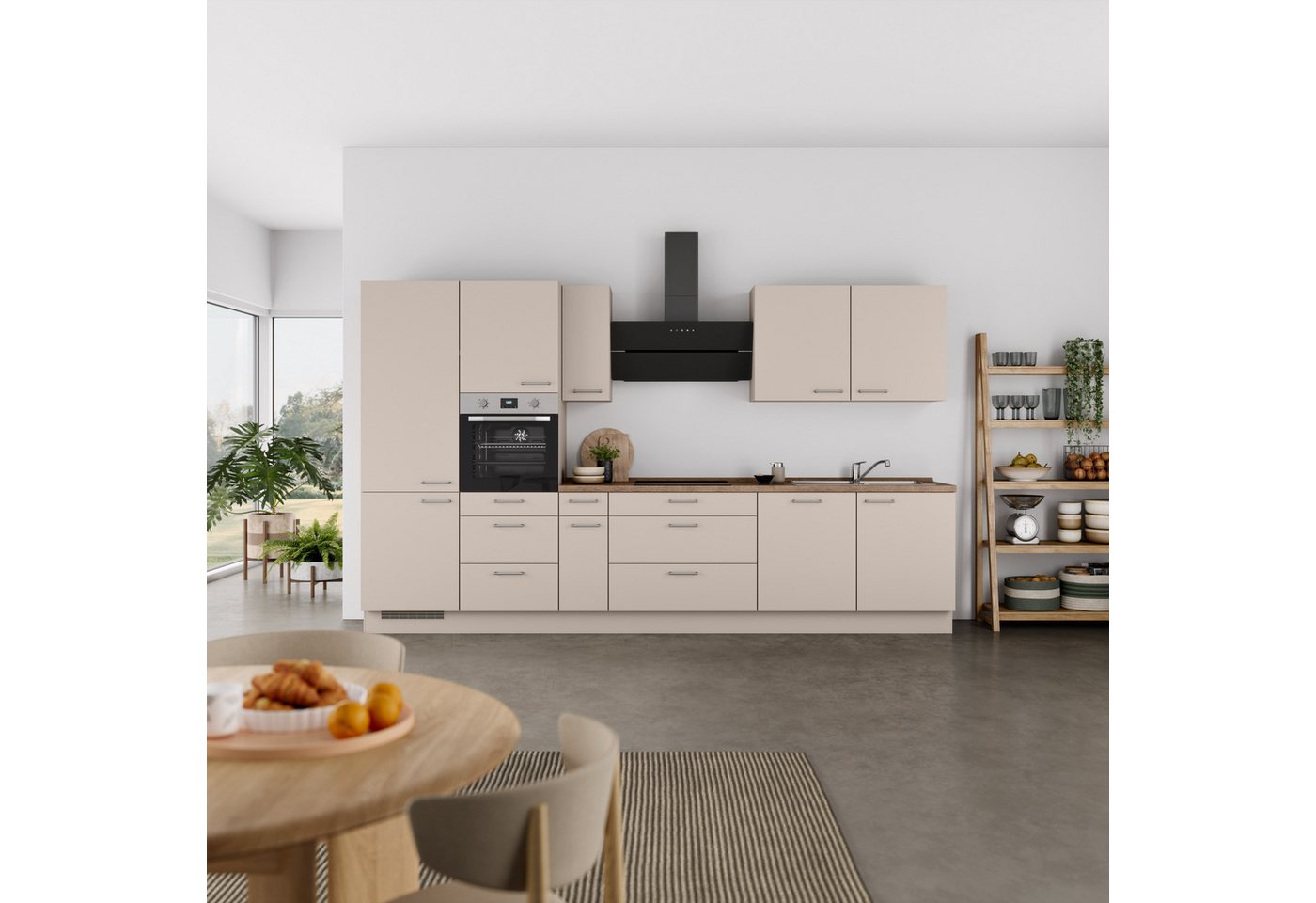 nobilia® Küchenzeile "Laser II", NEU: individuell anpassbar mit gratis Profi-Beratung, vormontiert, 360 cm breit, optional mit verschiedenen E‑Geräte-Sets – Bild 2 von 5