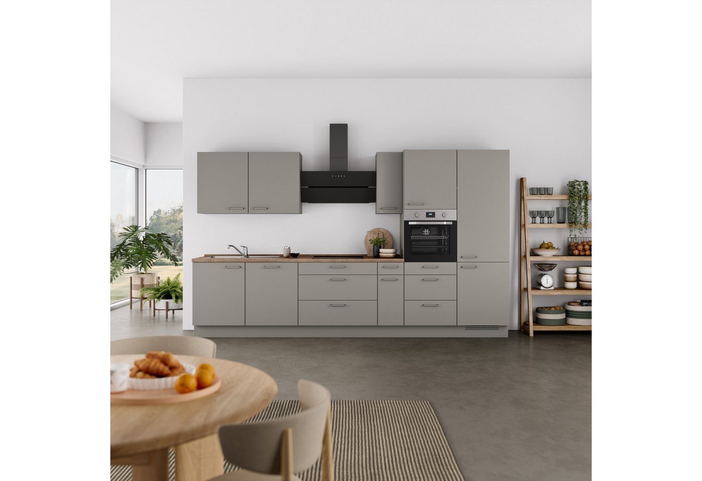 nobilia® Küchenzeile "Laser II", NEU: individuell anpassbar mit gratis Profi-Beratung, vormontiert, 360 cm breit, optional mit verschiedenen E‑Geräte-Sets – Bild 2 von 5