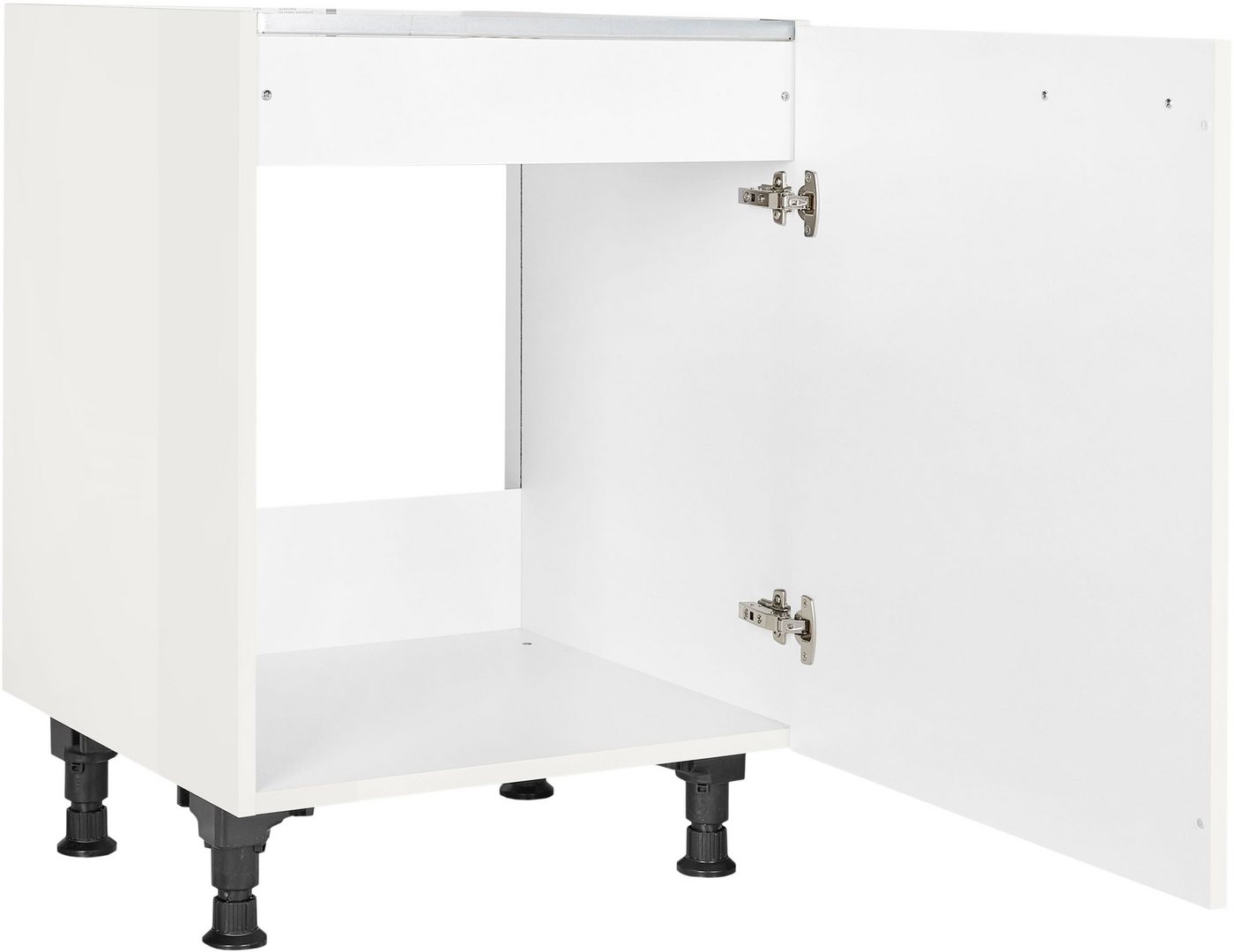 nobilia® Spülenschrank "Flash", Ausrichtung wählbar, vormontiert, in den Breiten 45 und 60 cm, mit höhenverstellbaren Sockelfüßen – Bild 2 von 5