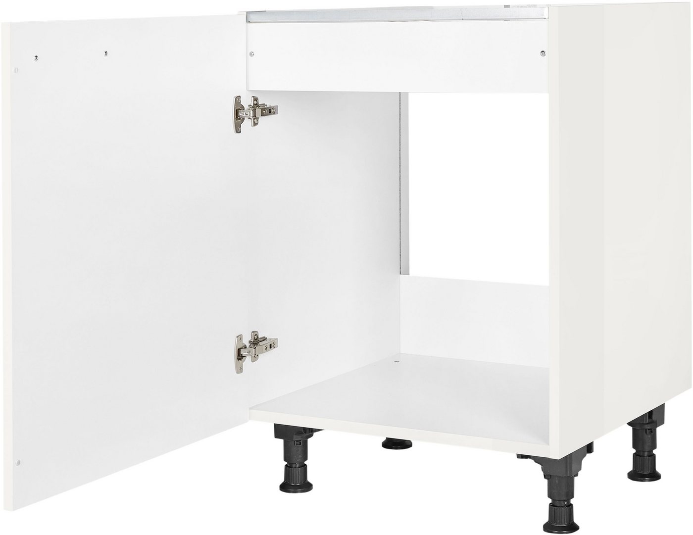 nobilia® Spülenschrank "Flash", Ausrichtung wählbar, vormontiert, in den Breiten 45 und 60 cm, mit höhenverstellbaren Sockelfüßen – Bild 2 von 5