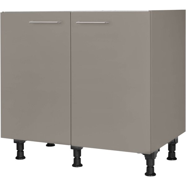 nobilia® Spülenschrank "Laser", vormontiert, mit höhenverstellbaren Sockelfüßen, Breite 90 cm