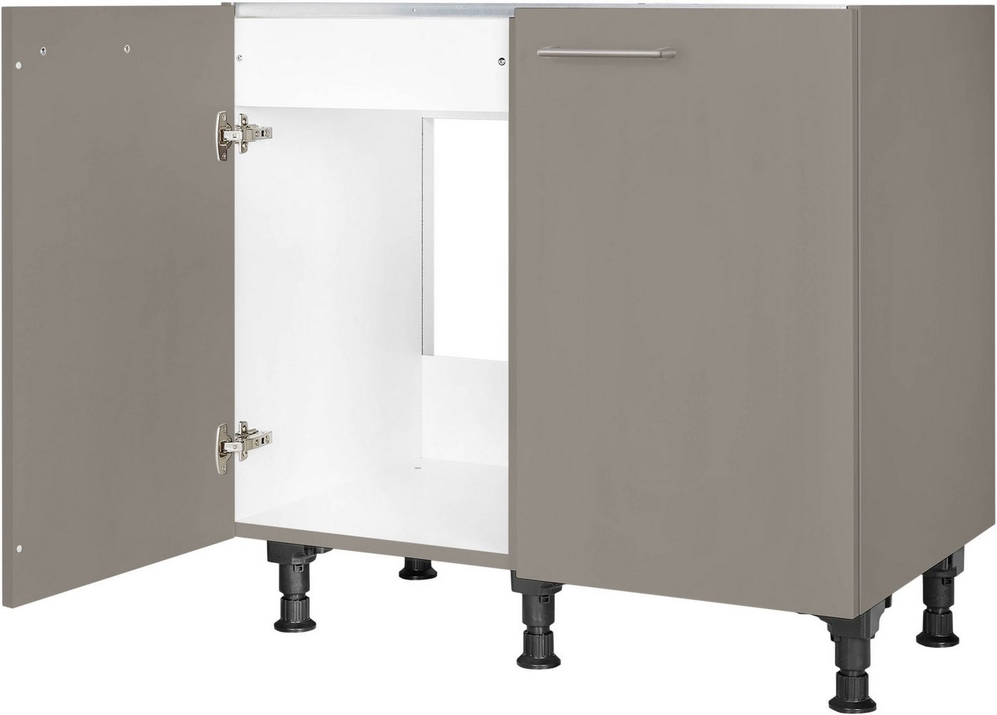 nobilia® Spülenschrank "Laser", vormontiert, mit höhenverstellbaren Sockelfüßen, Breite 90 cm – Bild 2 von 5