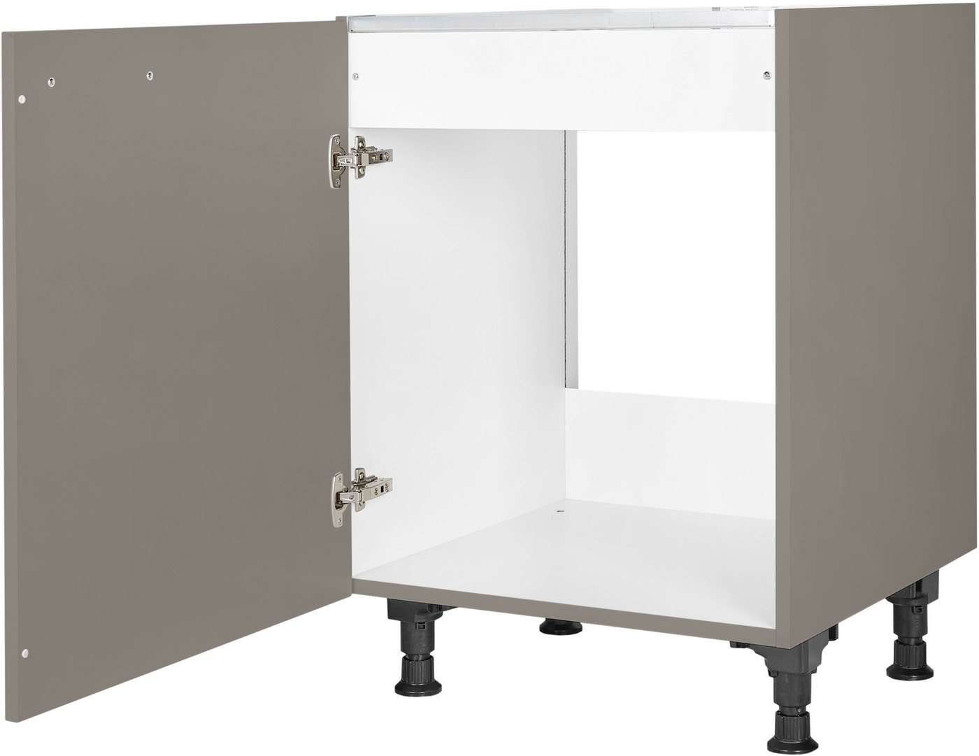 nobilia® Spülenschrank "Laser", Ausrichtung wählbar, vormontiert, in den Breiten 45 und 60 cm, mit höhenverstellbaren Sockelfüßen – Bild 2 von 5