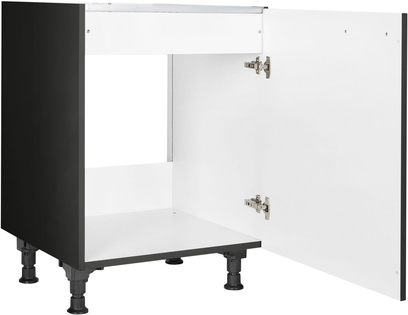 nobilia® Spülenschrank "Touch", Ausrichtung wählbar, vormontiert, in den Breiten 45 und 60 cm, mit höhenverstellbaren Sockelfüßen – Bild 2 von 5