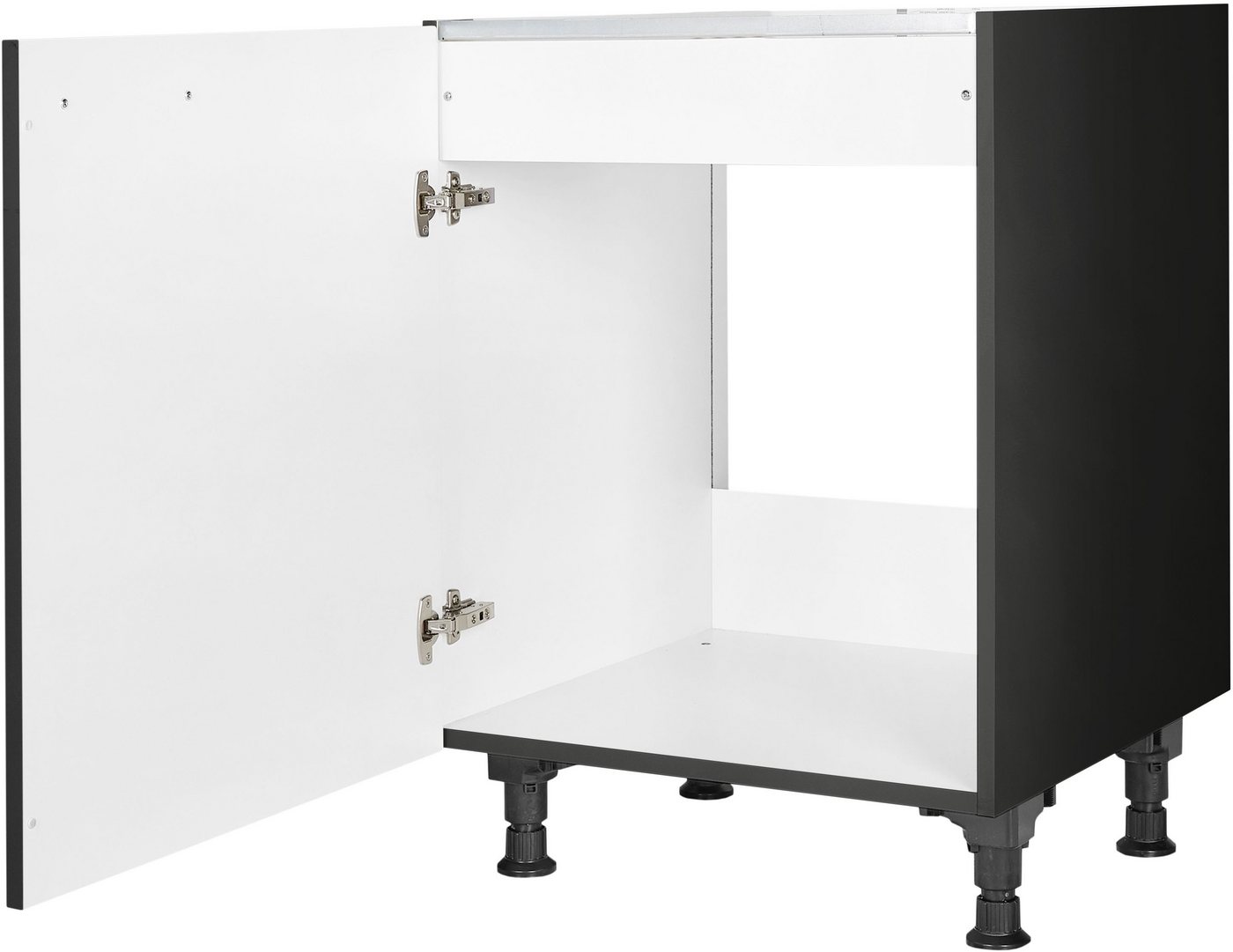 nobilia® Spülenschrank "Touch", Ausrichtung wählbar, vormontiert, in den Breiten 45 und 60 cm, mit höhenverstellbaren Sockelfüßen – Bild 2 von 5