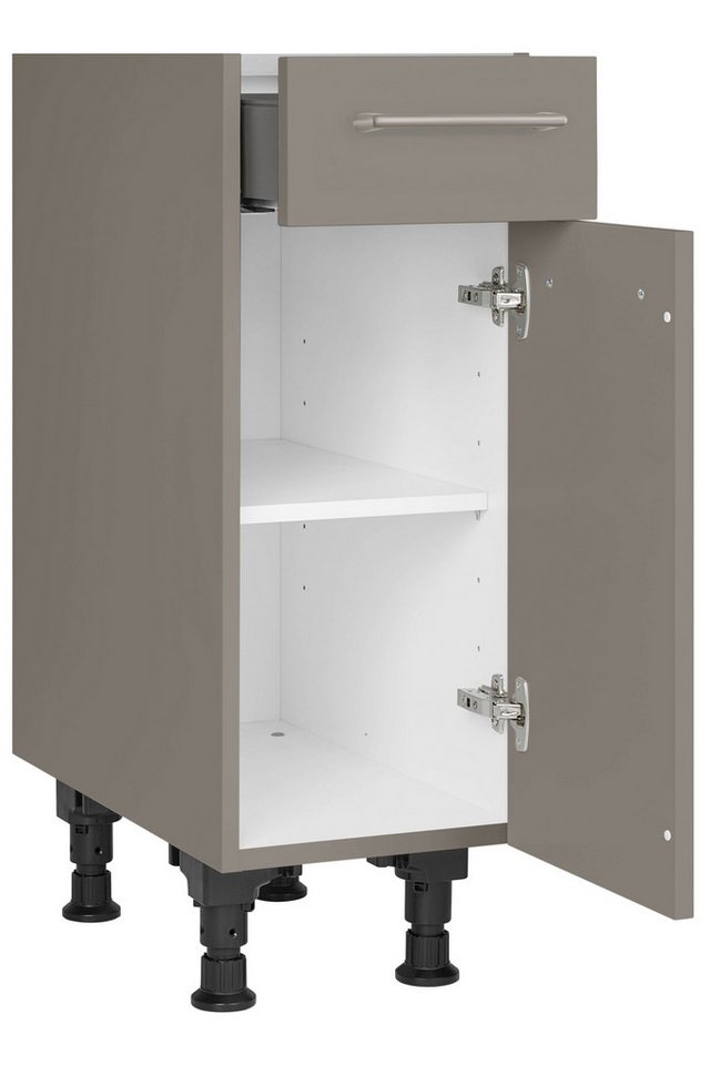 nobilia® Unterschrank "Laser", Ausrichtung wählbar, vormontiert, in den Breiten 30, 45 und 60 cm Breite, mit höhenverstellbaren Sockelfüßen, vormontiert – Bild 2 von 5