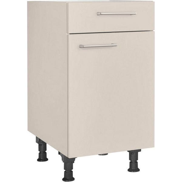 nobilia® Unterschrank "Laser", Ausrichtung wählbar, vormontiert, in den Breiten 30, 45 und 60 cm Breite, mit höhenverstellbaren Sockelfüßen, vormontiert