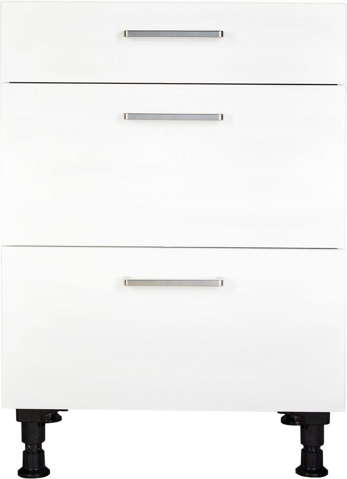 nobilia® Unterschrank "Touch", vormontiert, mit höhenverstellbaren Sockelfüßen, in den Breiten 30, 45, 60 und 90 cm, mit Schubkasten und Auszügen – Bild 2 von 5