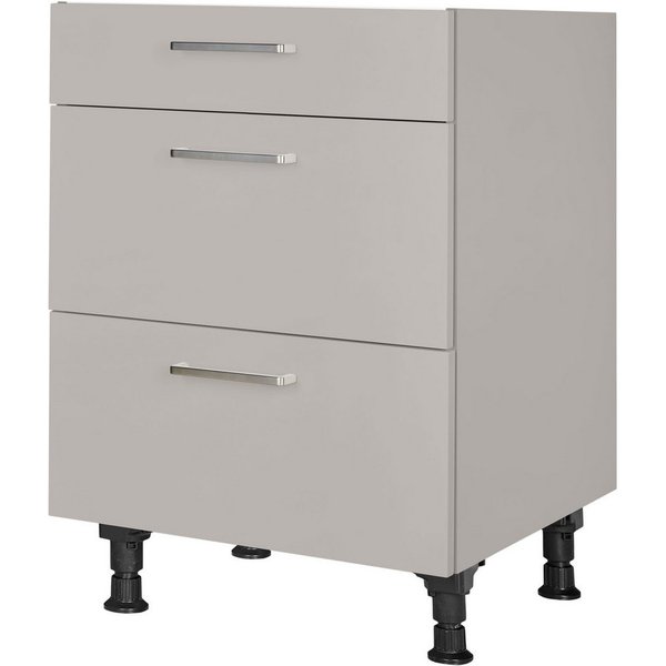 nobilia® Unterschrank "Touch", vormontiert, mit höhenverstellbaren Sockelfüßen, in den Breiten 30, 45, 60 und 90 cm, mit Schubkasten und Auszügen