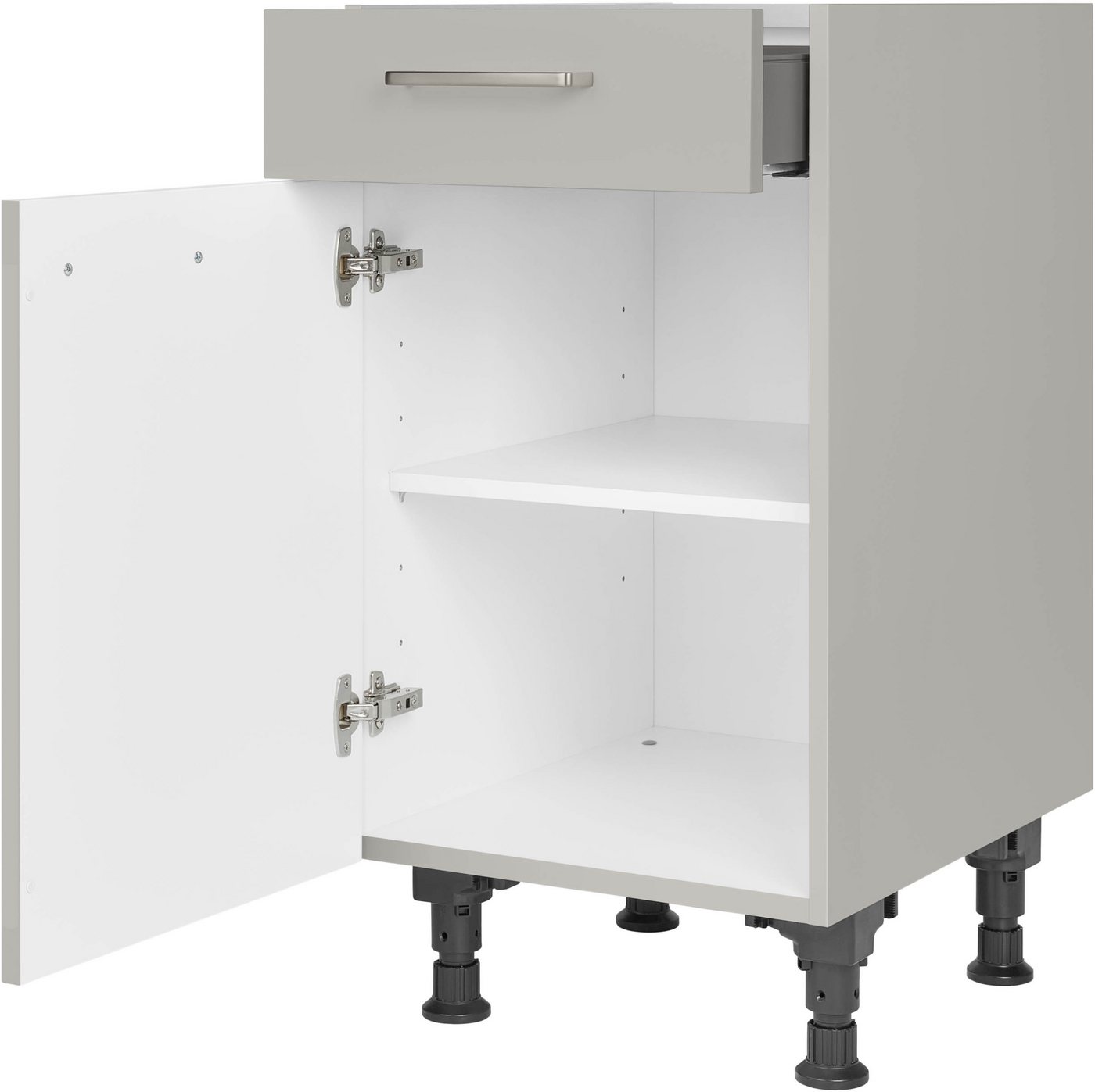 nobilia® Unterschrank "Touch", Ausrichtung wählbar, vormontiert, in den Breiten 30, 45 und 60 cm Breite, mit höhenverstellbaren Sockelfüßen, vormontiert – Bild 2 von 5