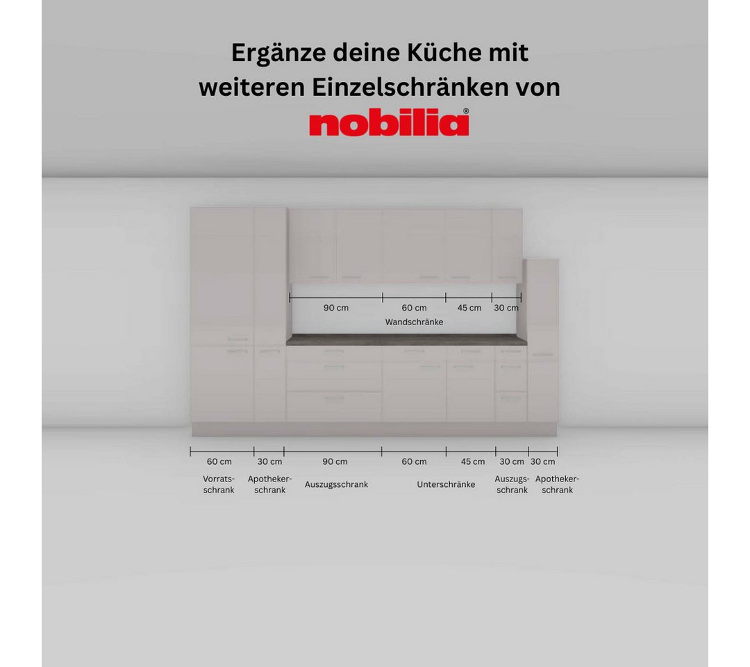 nobilia® Vorratsschrank "Flash", Ausrichtung wählbar, mit zwei Türen, vormontiert, Breite/Höhe: 60/216,6 cm – Bild 4 von 5
