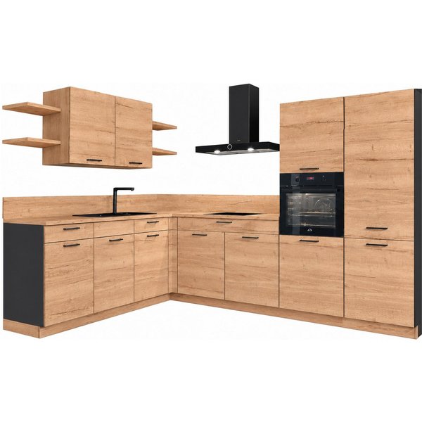 nobilia® Winkelküche Paris, individuell anpassbar, gratis Küchenplanung mit Profis, (Breite 550cm), vormontiert, wahlw. mit E-Geräten, Preis inkl.Lieferung