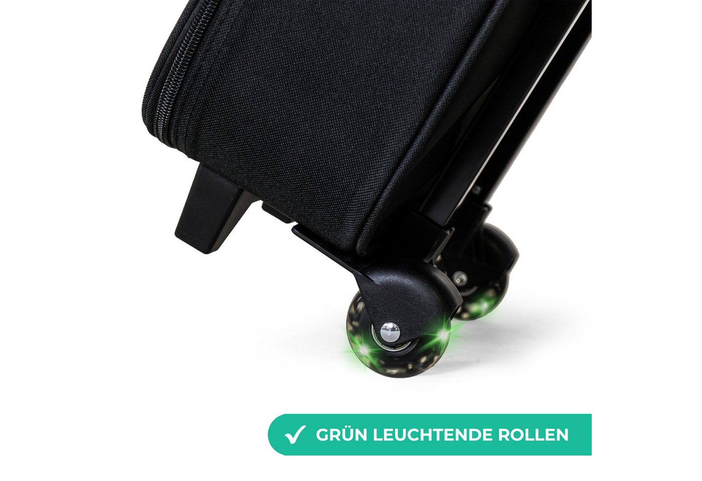 NoBoringSuitcases.com© Kinderkoffer mit leuchtende Räder - Neon - Netz - Fußball - Farbenfroh, 2 Rollen, Kinder Koffer Klein, Trolley Handgepäck, Reisekoffer – Bild 3 von 5
