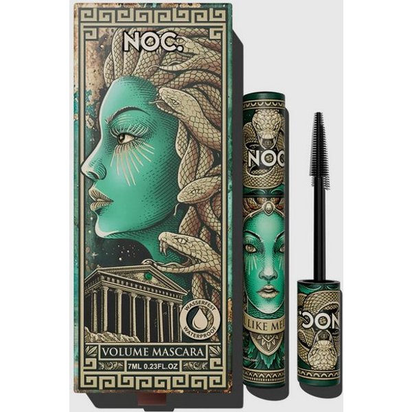 NOC. Cosmetics Mascara Feel Like Medusa, 1-tlg., 7 ml, intensiv schwarz, wasserfest, volumenverstärkend und definierend