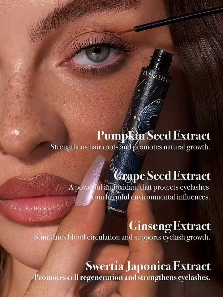 NOC. Cosmetics Wimpernserum Forbidden Essence, 1-tlg., 3 ml, für längere, dichtere und stärkere Wimpern, vegan und tierversuchsfrei – Bild 5 von 5