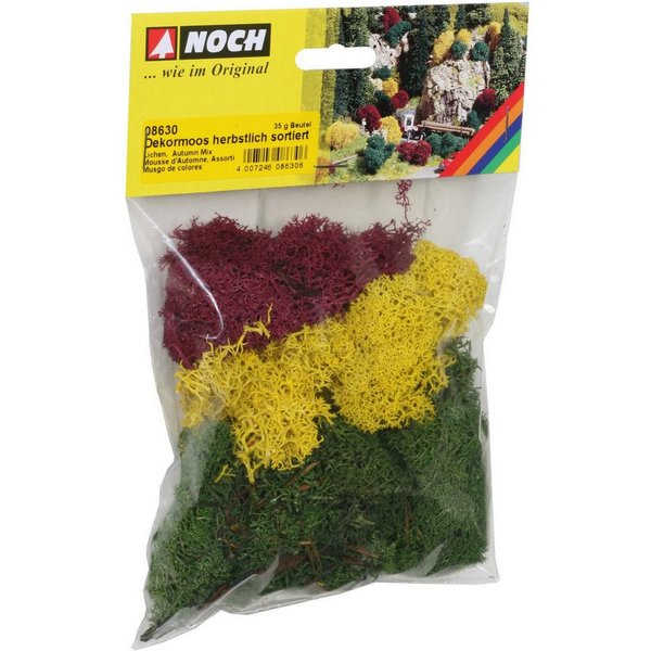 NOCH Bastelmoos Dekormoos, herbstlich Gras-Dekoration in bunten Fa
